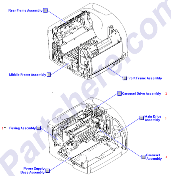 HP parts picture diagram for RG5-7592-000CN